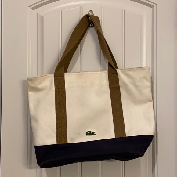 lacoste canvas bag